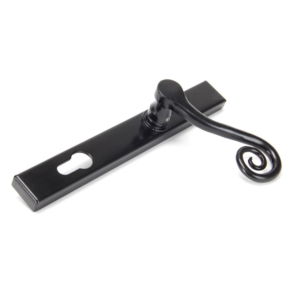 From The Anvil - Black Monkeytail Slimline Lever Espag. Lock Set - RH | Sku. 33037R | Trade Door Handles.