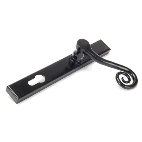 From The Anvil - Black Monkeytail Slimline Lever Espag. Lock Set - RH | Sku. 33037R | Trade Door Handles.