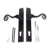 From The Anvil - Black Monkeytail Slimline Lever Espag. Lock Set - RH | Sku. 33037R | Trade Door Handles.