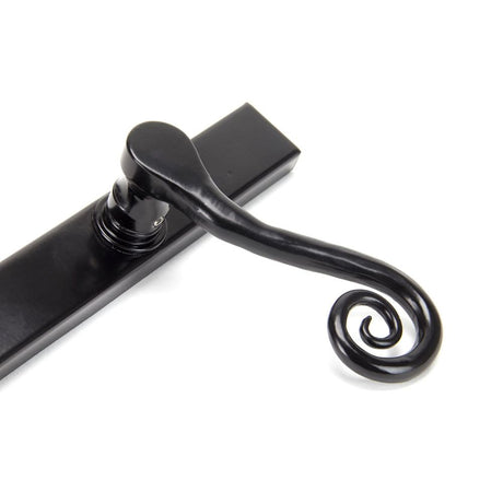 From The Anvil - Black Monkeytail Slimline Lever Espag. Lock Set - RH | Sku. 33037R | Trade Door Handles.