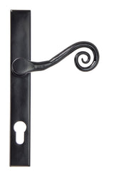 From The Anvil - Black Monkeytail Slimline Lever Espag. Lock Set - RH | Sku. 33037R | Trade Door Handles.