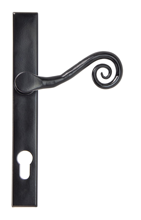 From The Anvil - Black Monkeytail Slimline Lever Espag. Lock Set - RH | Sku. 33037R | Trade Door Handles.