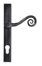 From The Anvil - Black Monkeytail Slimline Lever Espag. Lock Set - RH | Sku. 33037R | Trade Door Handles.