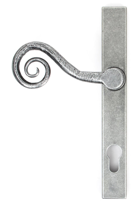 From The Anvil - Pewter Monkeytail Slimline Lever Espag. Lock Set - LH | Sku. 33038L | Trade Door Handles.