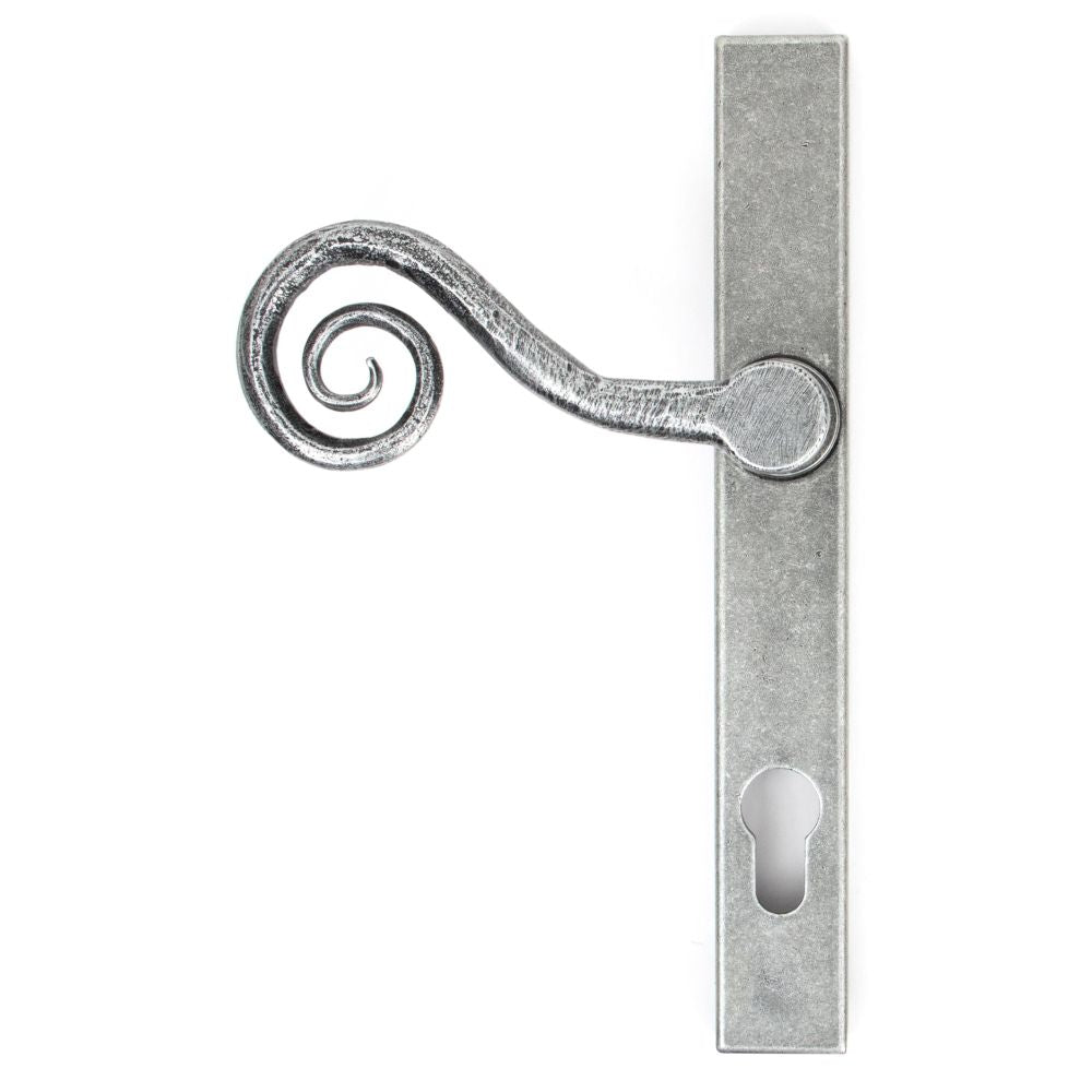 From The Anvil - Pewter Monkeytail Slimline Lever Espag. Lock Set - LH | Sku. 33038L | Trade Door Handles.