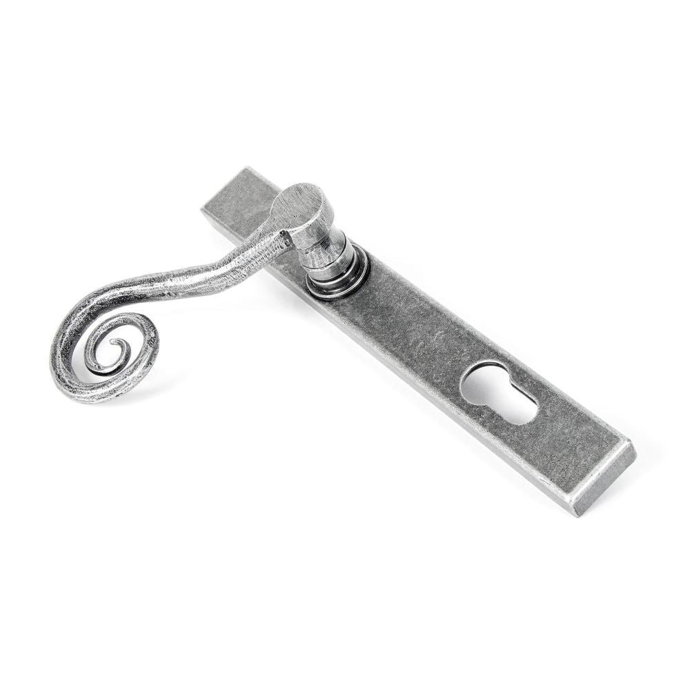 From The Anvil - Pewter Monkeytail Slimline Lever Espag. Lock Set - LH | Sku. 33038L | Trade Door Handles.