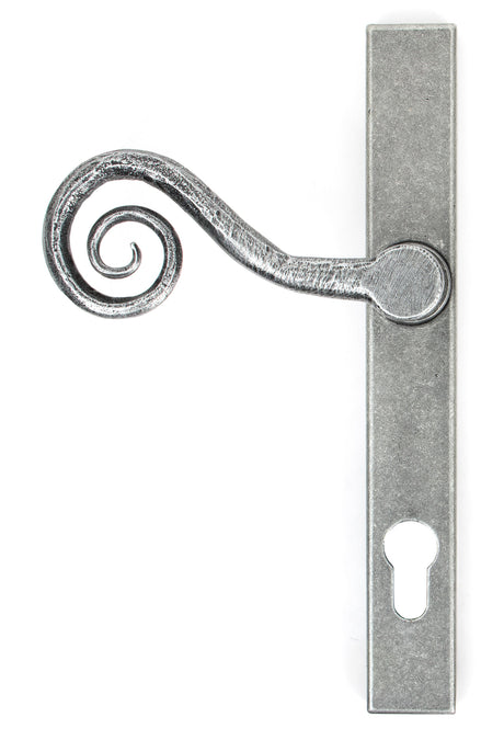 From The Anvil - Pewter Monkeytail Slimline Lever Espag. Lock Set - LH | Sku. 33038L | Trade Door Handles.