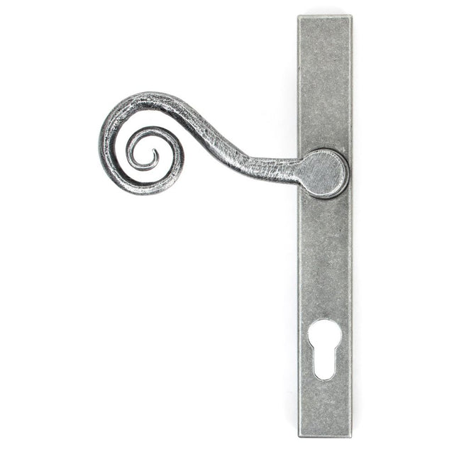 From The Anvil - Pewter Monkeytail Slimline Lever Espag. Lock Set - LH | Sku. 33038L | Trade Door Handles.