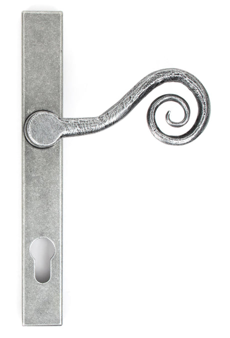 From The Anvil - Pewter Monkeytail Slimline Lever Espag. Lock Set - RH | Sku. 33038R | Trade Door Handles.