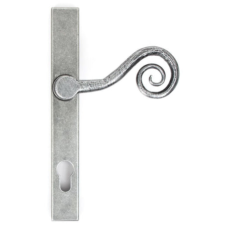 From The Anvil - Pewter Monkeytail Slimline Lever Espag. Lock Set - RH | Sku. 33038R | Trade Door Handles.