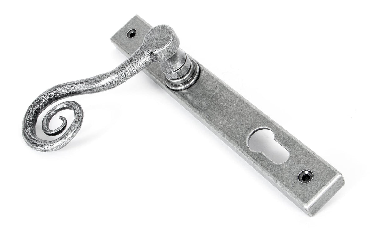 From The Anvil - Pewter Monkeytail Slimline Lever Espag. Lock Set - RH | Sku. 33038R | Trade Door Handles.