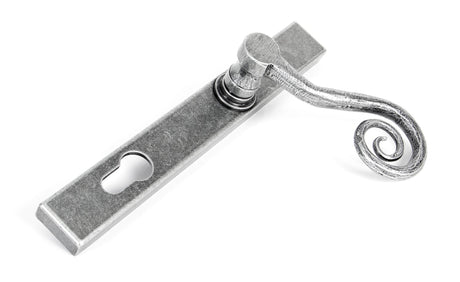 From The Anvil - Pewter Monkeytail Slimline Lever Espag. Lock Set - RH | Sku. 33038R | Trade Door Handles.