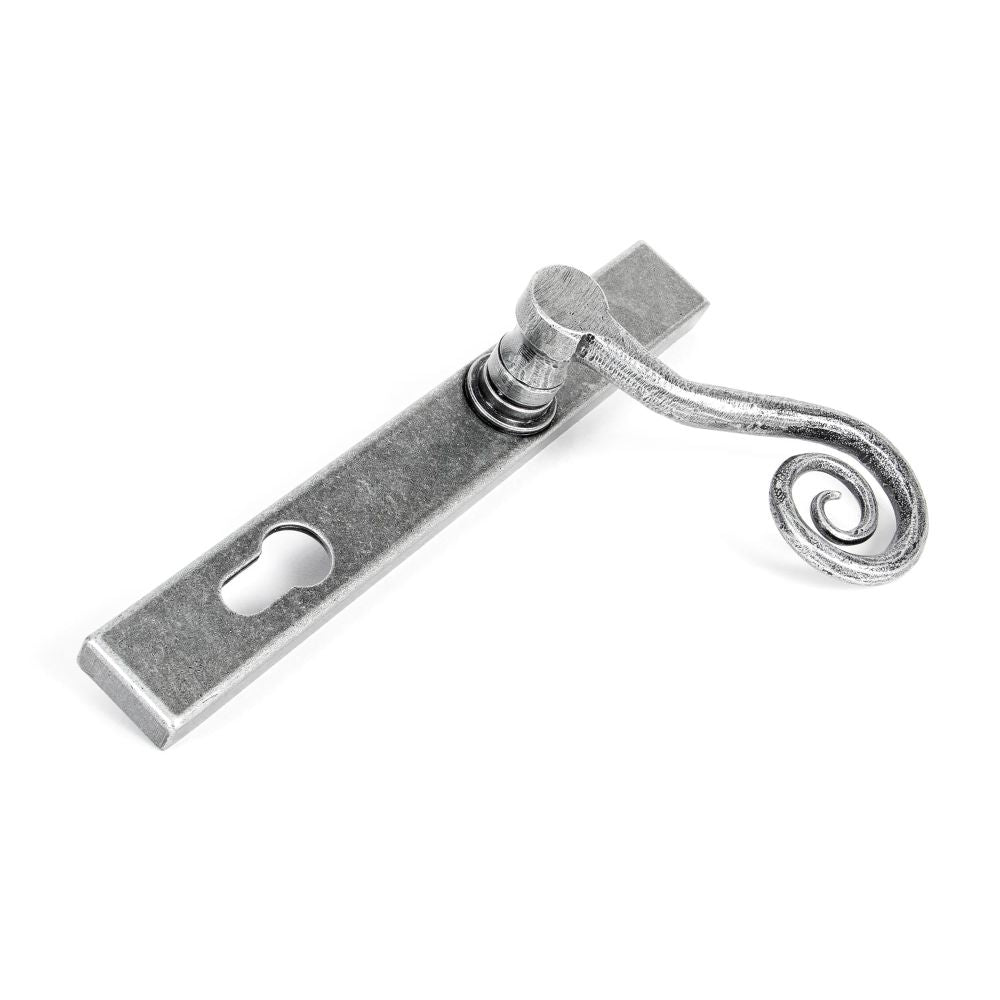 From The Anvil - Pewter Monkeytail Slimline Lever Espag. Lock Set - RH | Sku. 33038R | Trade Door Handles.