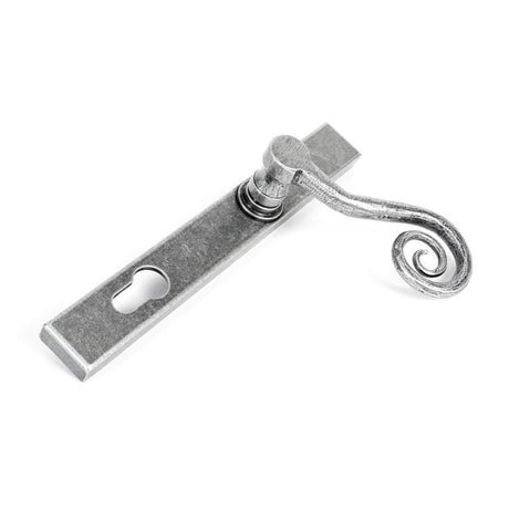 From The Anvil - Pewter Monkeytail Slimline Lever Espag. Lock Set - RH | Sku. 33038R | Trade Door Handles.