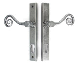 From The Anvil - Pewter Monkeytail Slimline Lever Espag. Lock Set - RH | Sku. 33038R | Trade Door Handles.