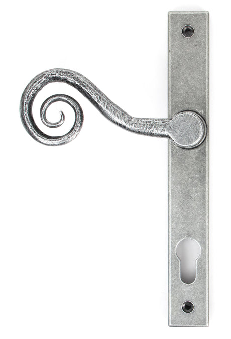 From The Anvil - Pewter Monkeytail Slimline Lever Espag. Lock Set - RH | Sku. 33038R | Trade Door Handles.
