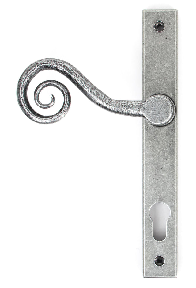 From The Anvil - Pewter Monkeytail Slimline Lever Espag. Lock Set - RH | Sku. 33038R | Trade Door Handles.