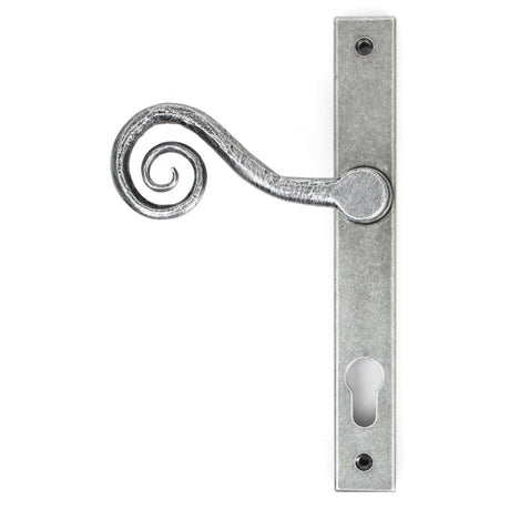 From The Anvil - Pewter Monkeytail Slimline Lever Espag. Lock Set - RH | Sku. 33038R | Trade Door Handles.