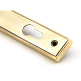 From The Anvil - Aged Brass Reeded Slimline Lever Espag. Lock Set | Sku. 33039 | Trade Door Handles.