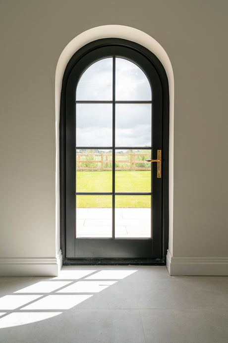 From The Anvil - Aged Brass Reeded Slimline Lever Espag. Lock Set | Sku. 33039 | Trade Door Handles.