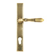 From The Anvil - Aged Brass Reeded Slimline Lever Espag. Lock Set | Sku. 33039 | Trade Door Handles.