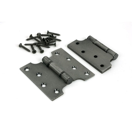 From The Anvil - Pewter 4" x 2" x 4" Parliament Hinge (pair) ss | Sku. 33044 | Trade Door Handles.