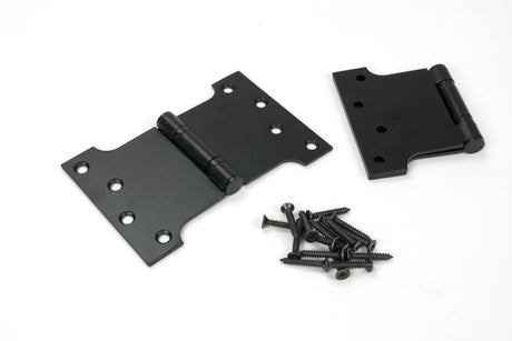From The Anvil - Black 4" x 4" x 6" Parliament Hinge (pair) ss | Sku. 33047 | Trade Door Handles.