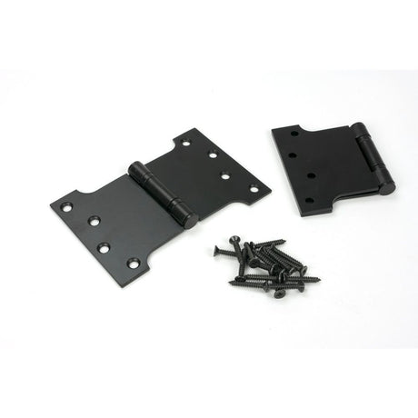 From The Anvil - Black 4" x 4" x 6" Parliament Hinge (pair) ss | Sku. 33047 | Trade Door Handles.