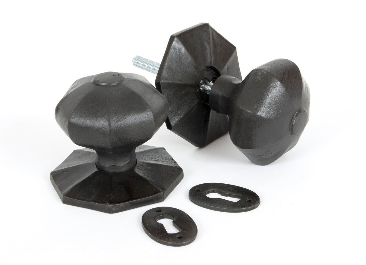 From The Anvil - Beeswax Large Octagonal Mortice/Rim Knob Set | Sku. 33064 | Trade Door Handles.