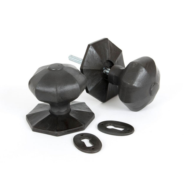 From The Anvil - Beeswax Large Octagonal Mortice/Rim Knob Set | Sku. 33064 | Trade Door Handles.