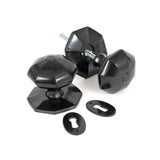 From The Anvil - Black Large Octagonal Mortice/Rim Knob Set | Sku. 33065 | Trade Door Handles.