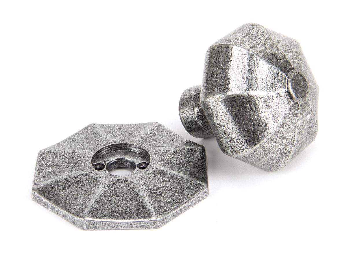 From The Anvil - Pewter Large Octagonal Mortice/Rim Knob Set | Sku. 33066 | Trade Door Handles.
