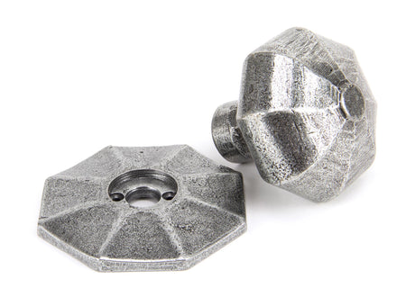 From The Anvil - Pewter Large Octagonal Mortice/Rim Knob Set | Sku. 33066 | Trade Door Handles.