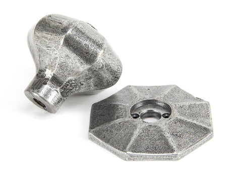 From The Anvil - Pewter Large Octagonal Mortice/Rim Knob Set | Sku. 33066 | Trade Door Handles.