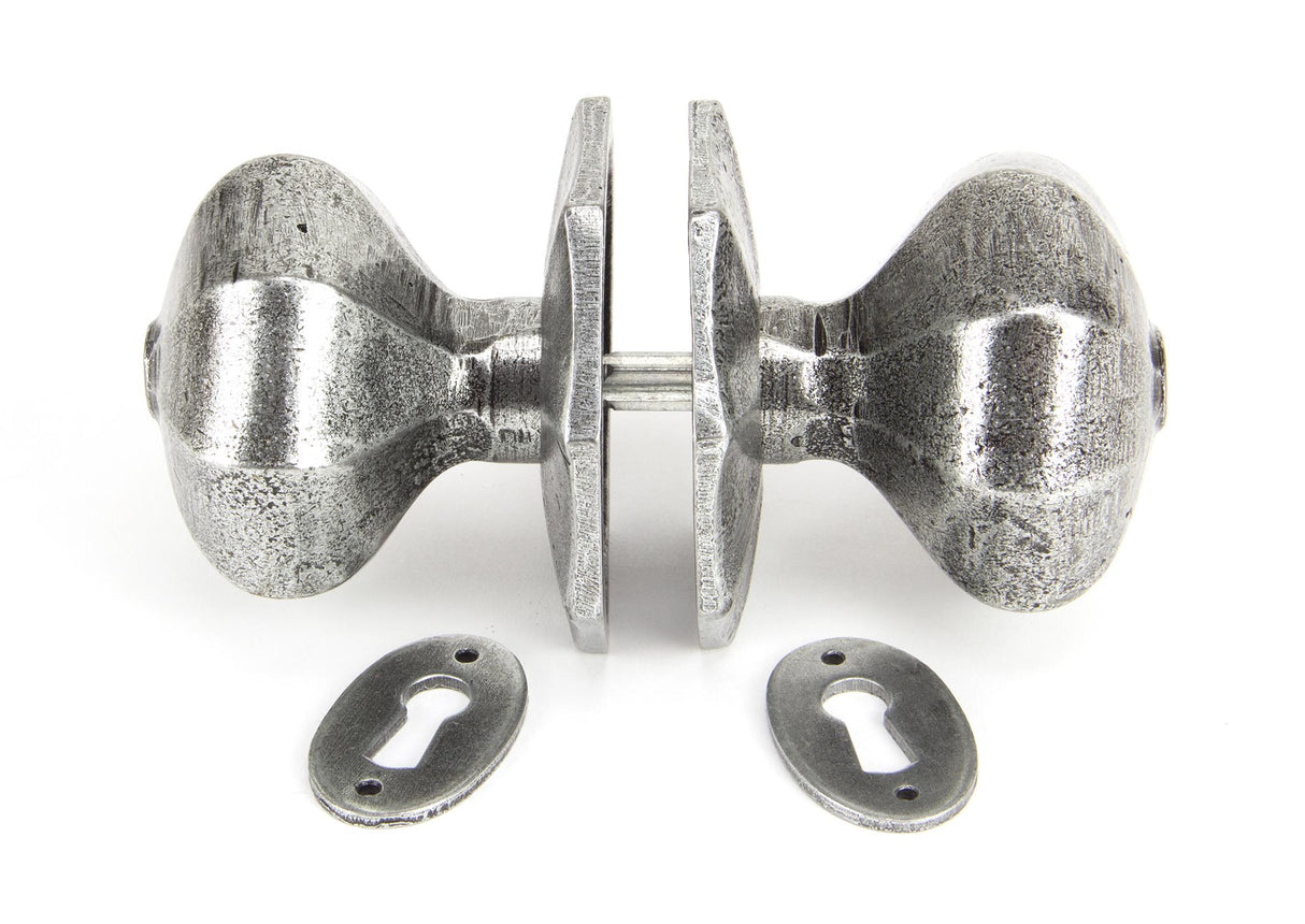 From The Anvil - Pewter Large Octagonal Mortice/Rim Knob Set | Sku. 33066 | Trade Door Handles.