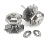 From The Anvil - Pewter Large Octagonal Mortice/Rim Knob Set | Sku. 33066 | Trade Door Handles.