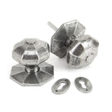 From The Anvil - Pewter Large Octagonal Mortice/Rim Knob Set | Sku. 33066 | Trade Door Handles.