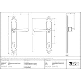 From The Anvil - Black Cromwell Lever Espag. Lock Set | Sku. 33067 | Trade Door Handles.