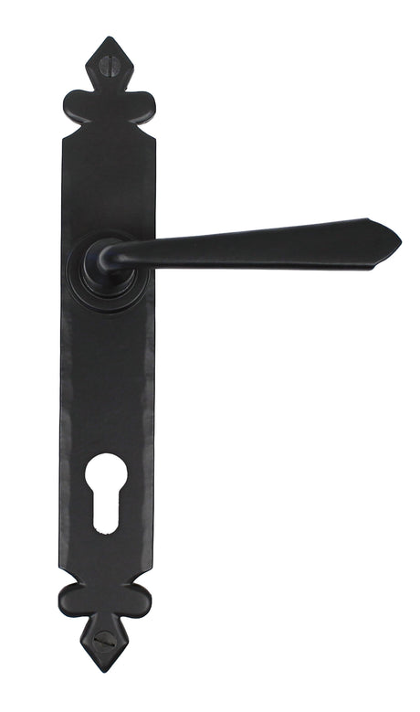 From The Anvil - Black Cromwell Lever Espag. Lock Set | Sku. 33067 | Trade Door Handles.
