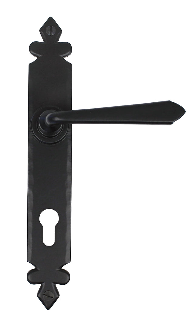 From The Anvil - Black Cromwell Lever Espag. Lock Set | Sku. 33067 | Trade Door Handles.