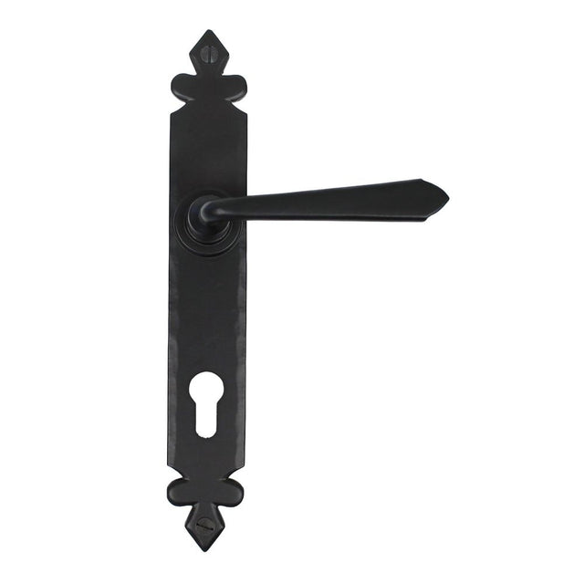 From The Anvil - Black Cromwell Lever Espag. Lock Set | Sku. 33067 | Trade Door Handles.