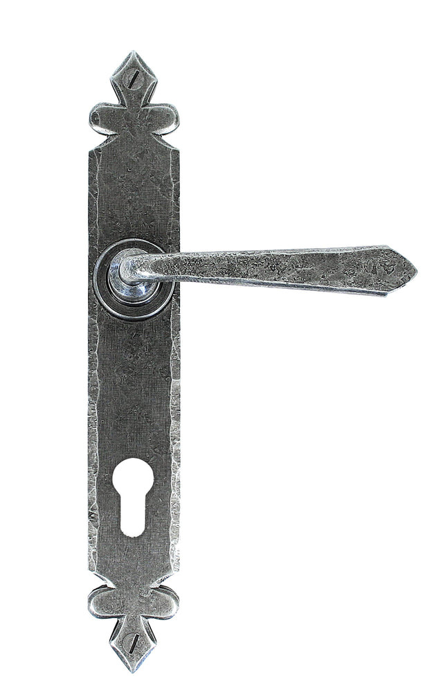 From The Anvil - Pewter Cromwell Lever Espag. Lock Set | Sku. 33068 | Trade Door Handles.