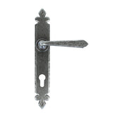 From The Anvil - Pewter Cromwell Lever Espag. Lock Set | Sku. 33068 | Trade Door Handles.