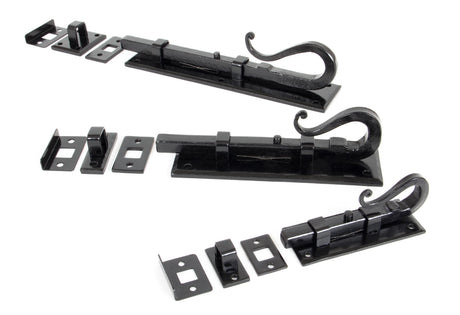 From The Anvil - Black 4" Shepherd's Crook Universal Bolt | Sku. 33072 | Trade Door Handles.