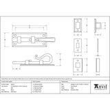 From The Anvil - Black 4" Shepherd's Crook Universal Bolt | Sku. 33072 | Trade Door Handles.