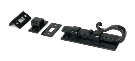 From The Anvil - Black 4" Shepherd's Crook Universal Bolt | Sku. 33072 | Trade Door Handles.