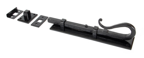 From The Anvil - Black 8" Shepherd's Crook Universal Bolt | Sku. 33074 | Trade Door Handles.