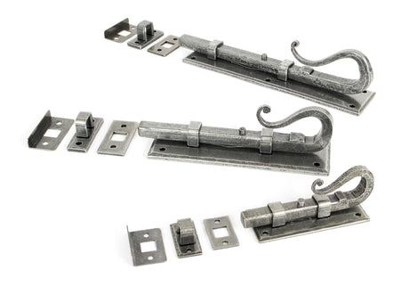 From The Anvil - Pewter 4" Shepherd's Crook Universal Bolt | Sku. 33075 | Trade Door Handles.