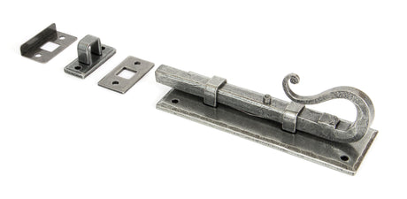 From The Anvil - Pewter 6" Shepherd's Crook Universal Bolt | Sku. 33076 | Trade Door Handles.