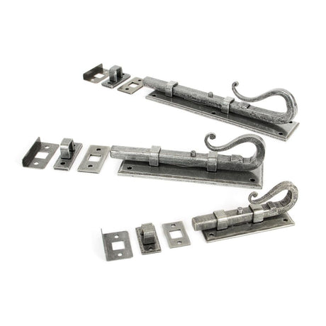 From The Anvil - Pewter 8" Shepherd's Crook Universal Bolt | Sku. 33077 | Trade Door Handles.